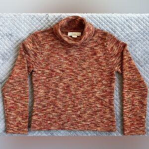 Vintage Jones New York 100% Merino Wool Marled Turtleneck Sweater S